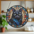 Cat Black Stained Glass Effect Suncatcher